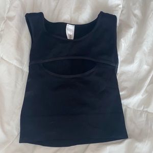 Black nikibiki top